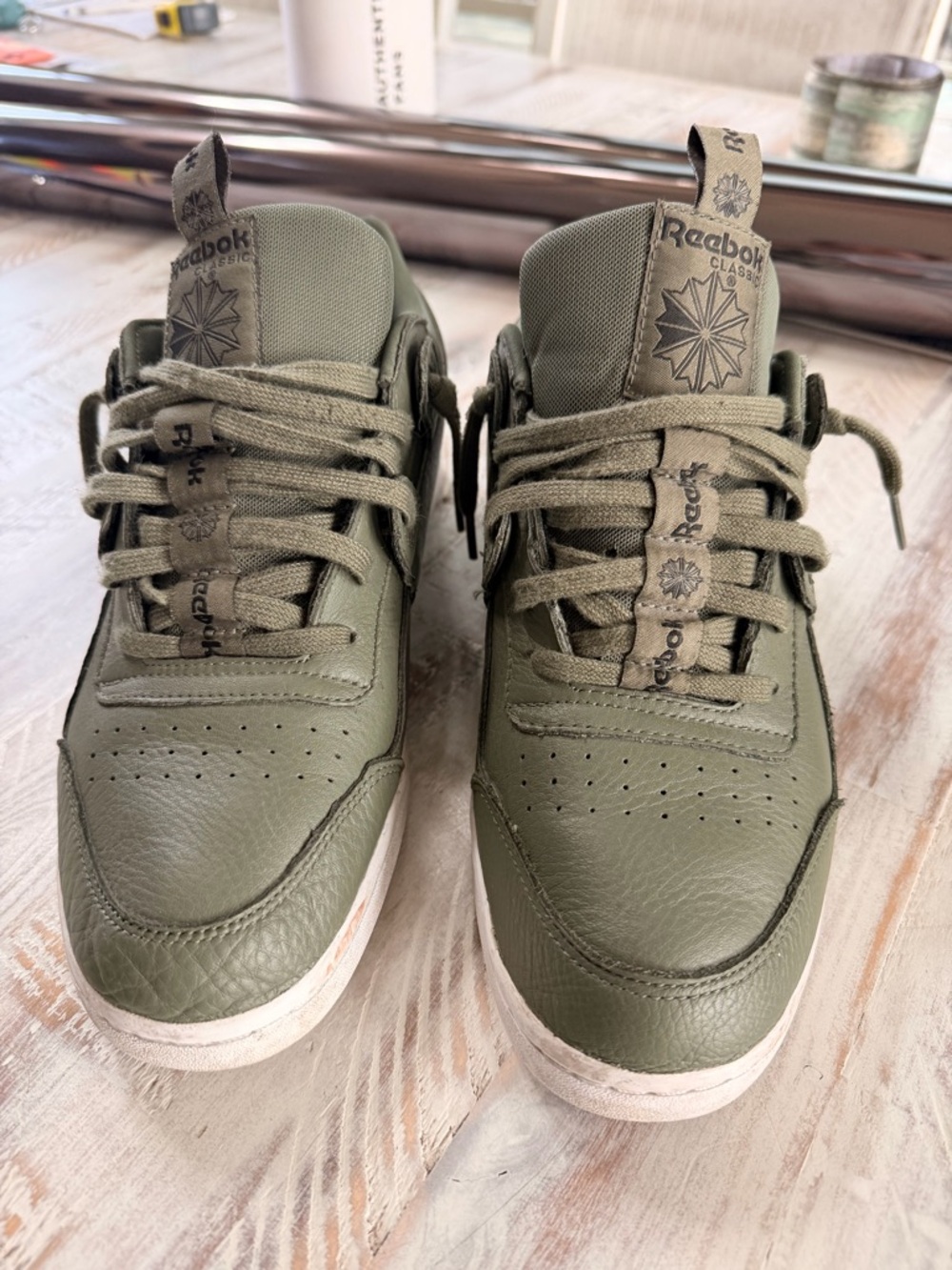 Reebok workout plus Olive Green Classic Sneakers